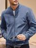 Men's Suede Zip Jacket - Casual Retro Long Sleeve Cardigan Coat