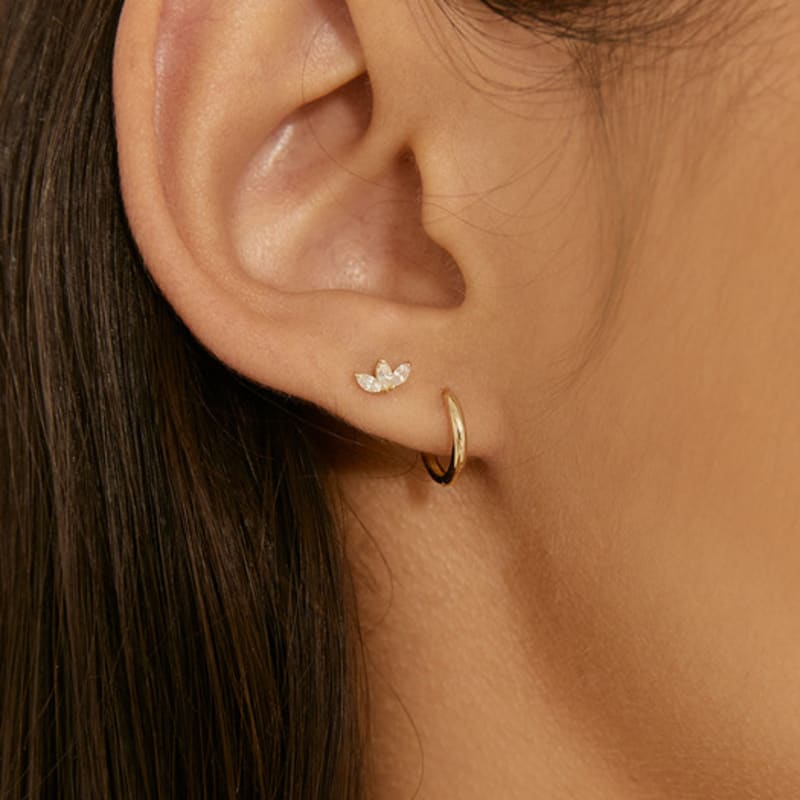 LUNNE 14k Labret Piercing 4 Types (14k Gold) #LFPI03