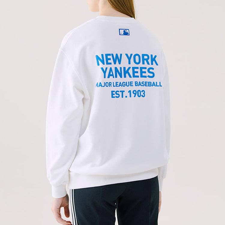 MLB Sweatshirts Unisex White Crew Neck Moderate Regular 31MT21011-50I