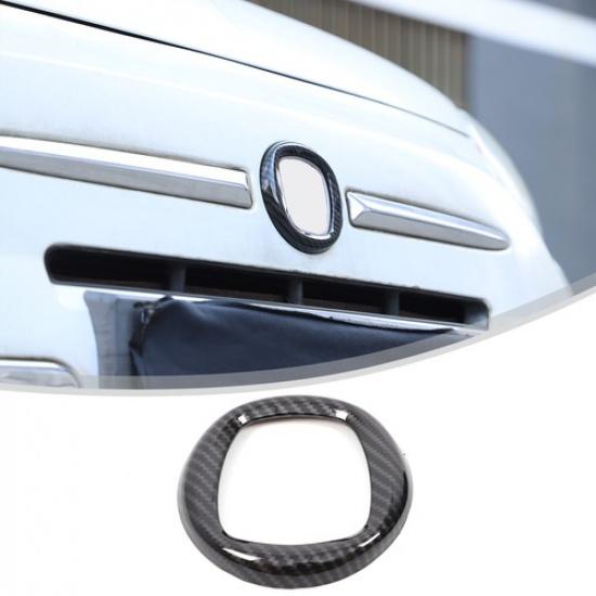 Front Carbon Fiber ABS Emblem Surround Trim For Fiat 500 2007-2015