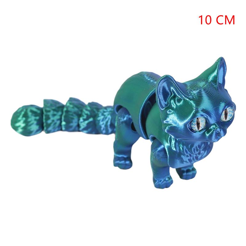3D Printed Articulated Cute Cats Home Room Car Decorations Desktop Decorations Cartoon Simulated Cats Model Ornament Gifts