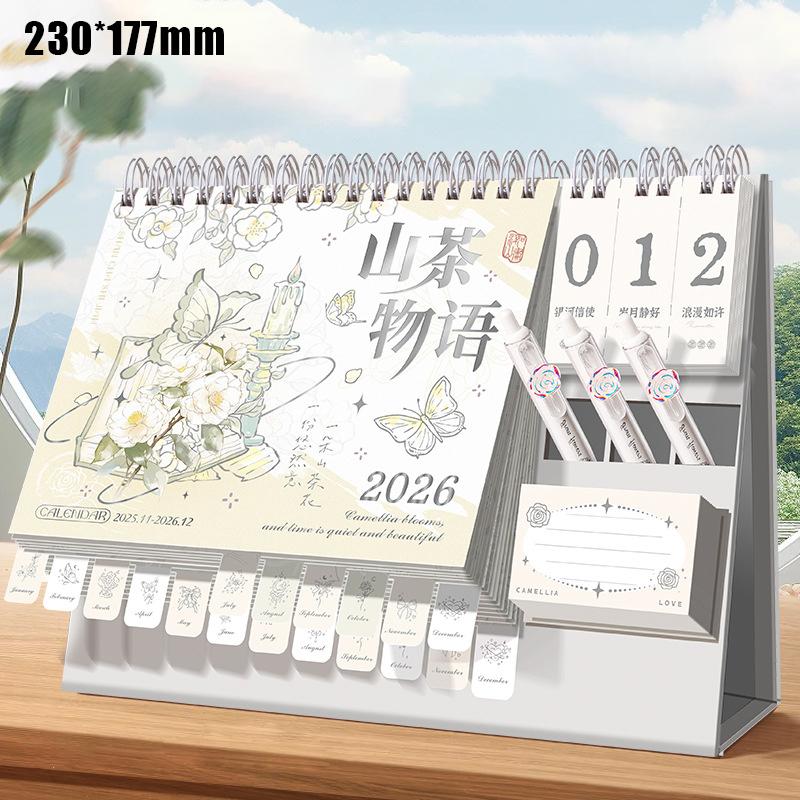 2026 New Desk Calendar Multi-Functional Desktop Calendar Creative Holiday Countdown Notebook Daily Schedule Planner A1