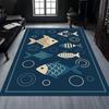 Sea Turtle Area Rug Colorful Ocean Coral Reef Design Living Room Bedroom Home Decoration Retro