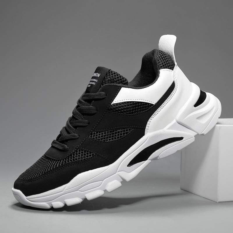 

Летняя модная дышащая спортивная обувь, повседневная спортивная мужская обувь 39-45 45 чёрный/белый