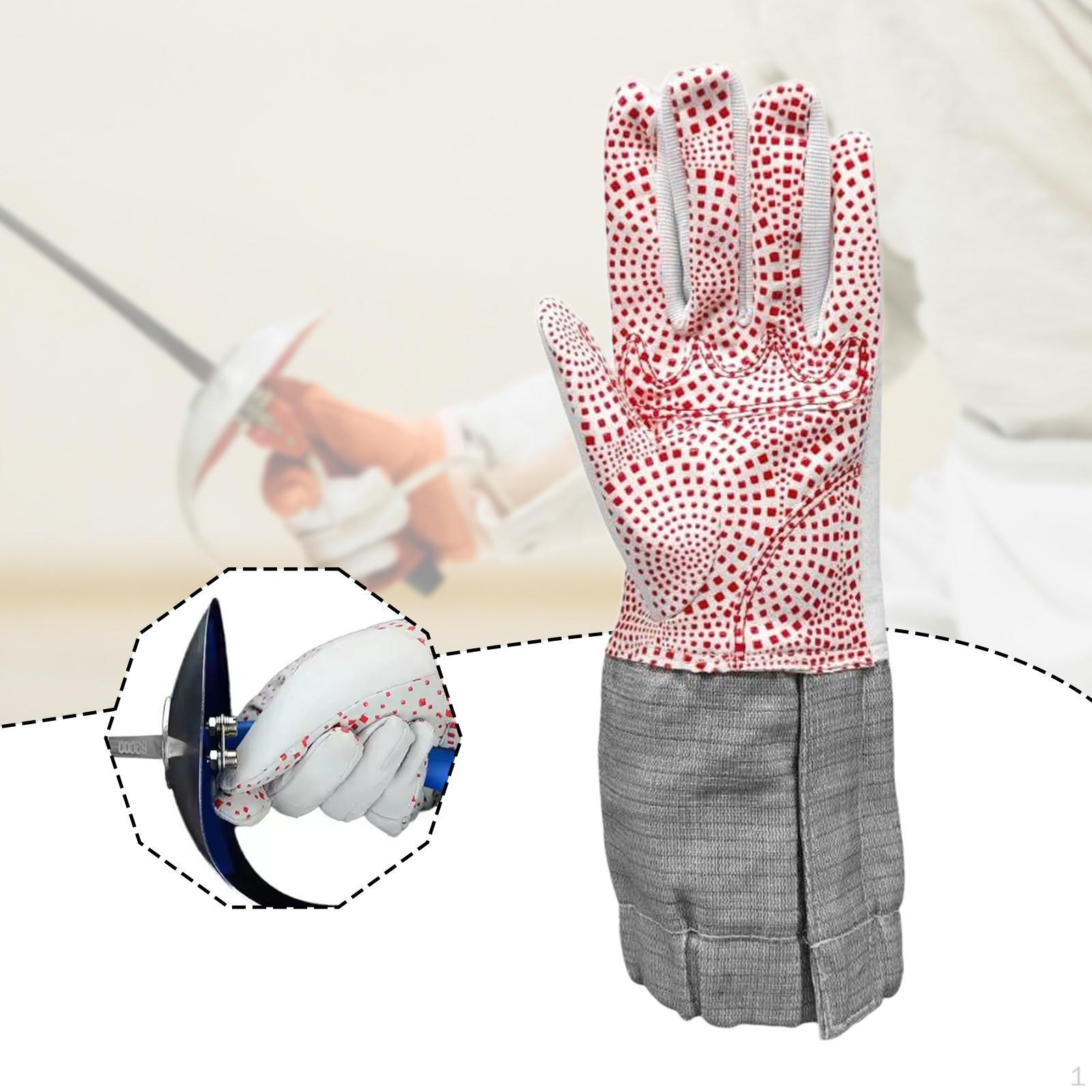 

Фехтовальная перчатка Снаряжение Левая рука Нескользящая ладонь для соревнований S