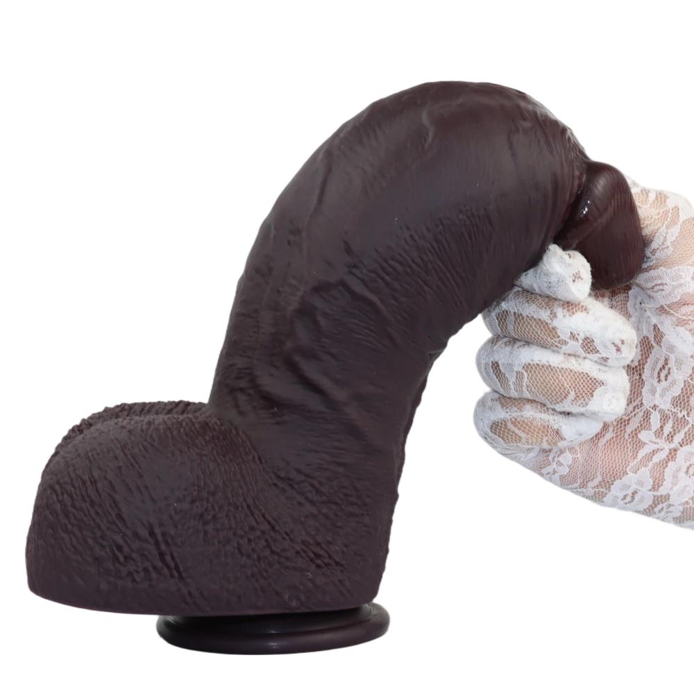 Dubbellaags Vloeibaar Siliconen Realistische Dildo Zachte Nep Penis Anale Vaginale Plug Volwassen Seks Speelgoed