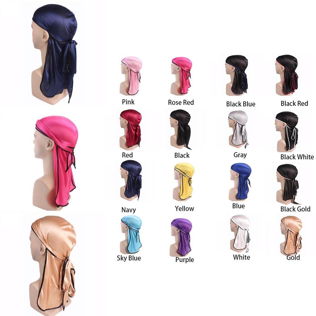 Premium Quality Unisex Silk Durag Bandana Hat With Long Tail For Ultimate Comfort