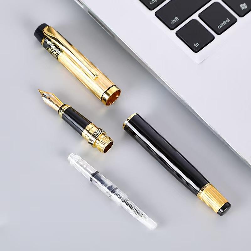 Metal fountain pen for business office signature writing, suitable for students, teachers, and business professionals to use