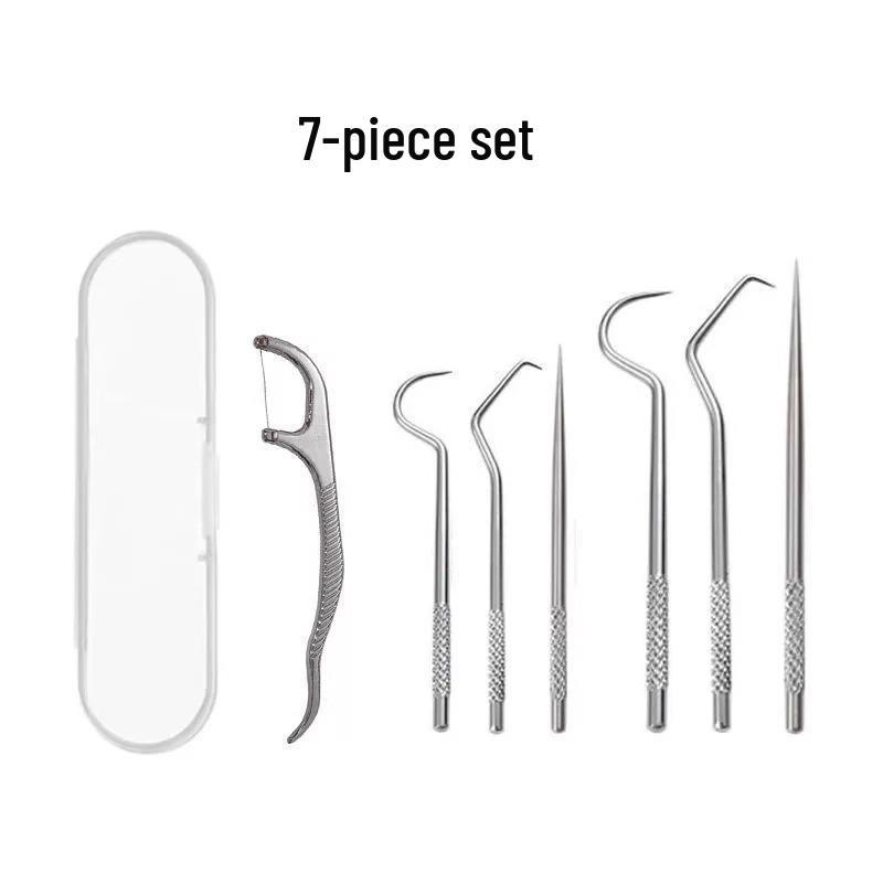 Scobitori Portabile Ultra-Fine din Oțel Inoxidabil, Ațe Dentare cu Cutie Metalică - Pachet Familie