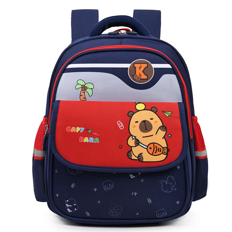 Kids Cartoon Capybara Lightweight Kindergarten Backpack For Student Days School