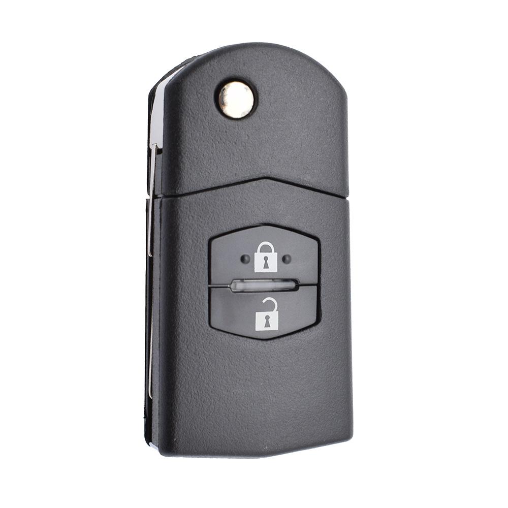 2 Buttons Key Remote Case Shell For Mazda Demio 2 3 5 6 M2 M3 CX7 CX9 RX8 MX5 MPV Fob Key Replacement Repair Kit Blank Key Blade