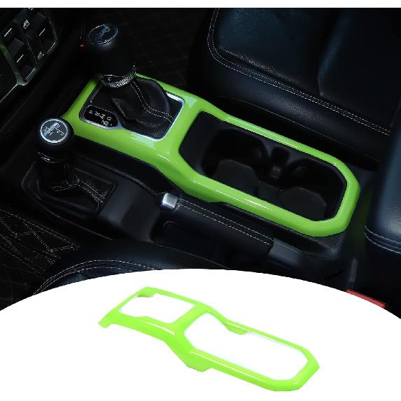 JeCar Interior Gear Shift Cup Holder Panel Cover Trim Fit for Jeep Wrangler JL JLU Gladiator JT 2018-2024 2025 2026+ (Red)
