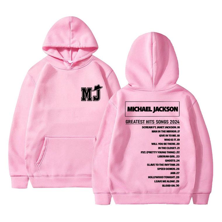 Classic Vintage Michael Jackson Greatest Hits Songs 2024 Hoodie Men Women Gothic Punk Sweatshirt Men's Rock Oversized Streetwear
