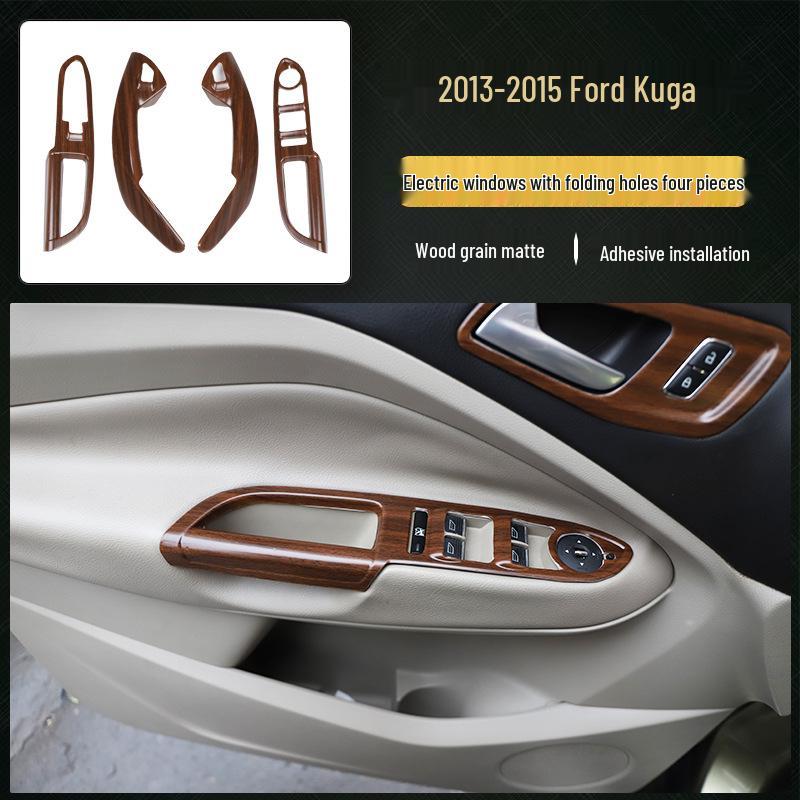 13-15 Kuga Kohlefaser Navigationskonsolenaufkleber - Pfirsichholz-Stil