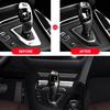 Karbonfibertekstur for BMW F30 F10 F15 F07 F20 F21 F22 F32 F34 F35 5GT Bilgirskiftepanel Ramme Girknottdeksel Hodebeklædning