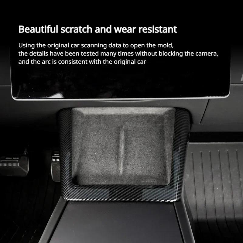 For Tesla Model Y Launch 2025 Model 3 Highland 2024 2025 Central Control Wireless Charging Panel Side Trim Strip Car Accessories