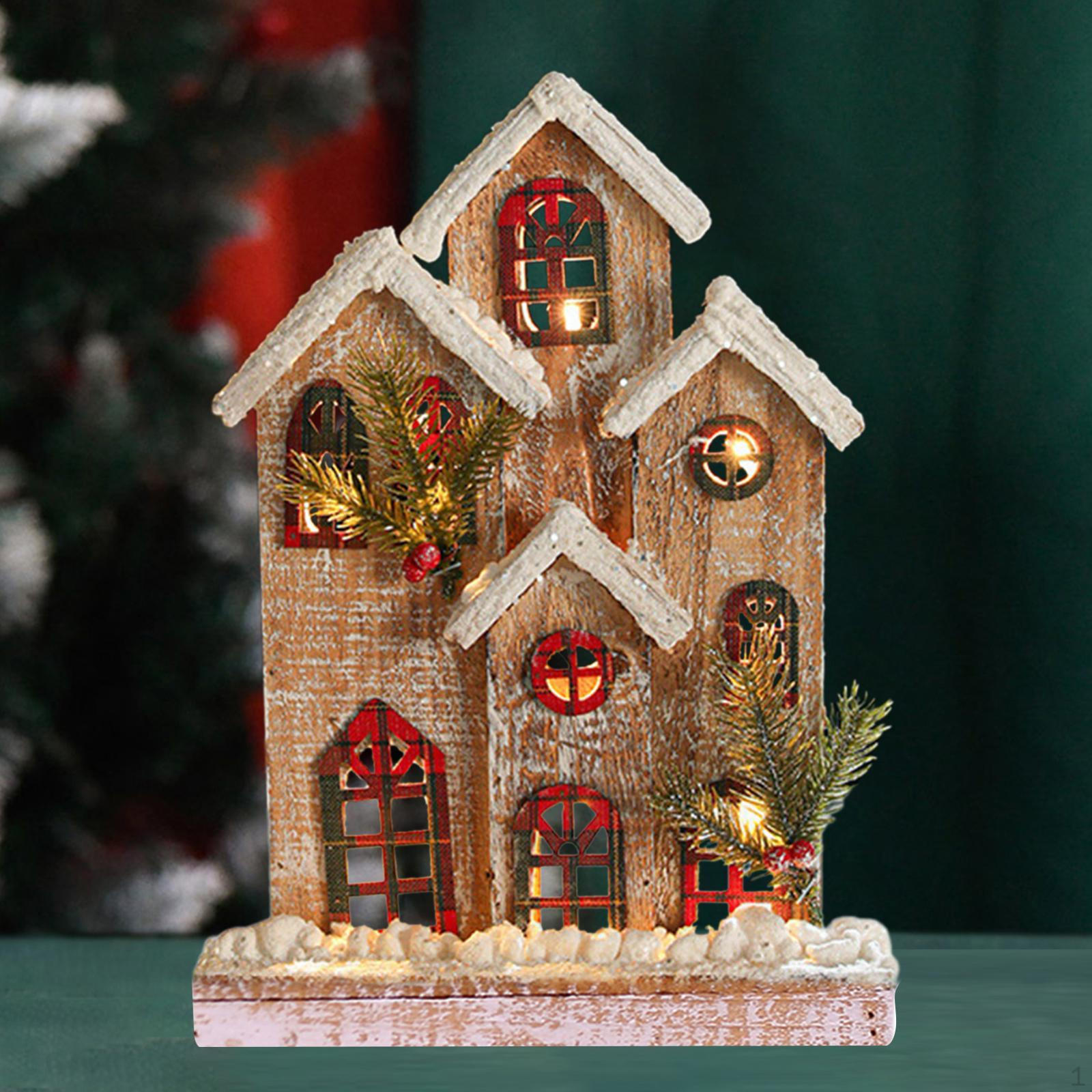 

Рождественский снежный домик Зимняя деревня Дома Украшения Миниатюрные украшения для Style B