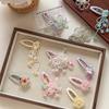 Korean Beaded Tassel Flower Hairpin Pearl BB Clip Bangs Side Clip Hairpin Hair Clip Kids Headwear Sweet Girl Hair Accessories