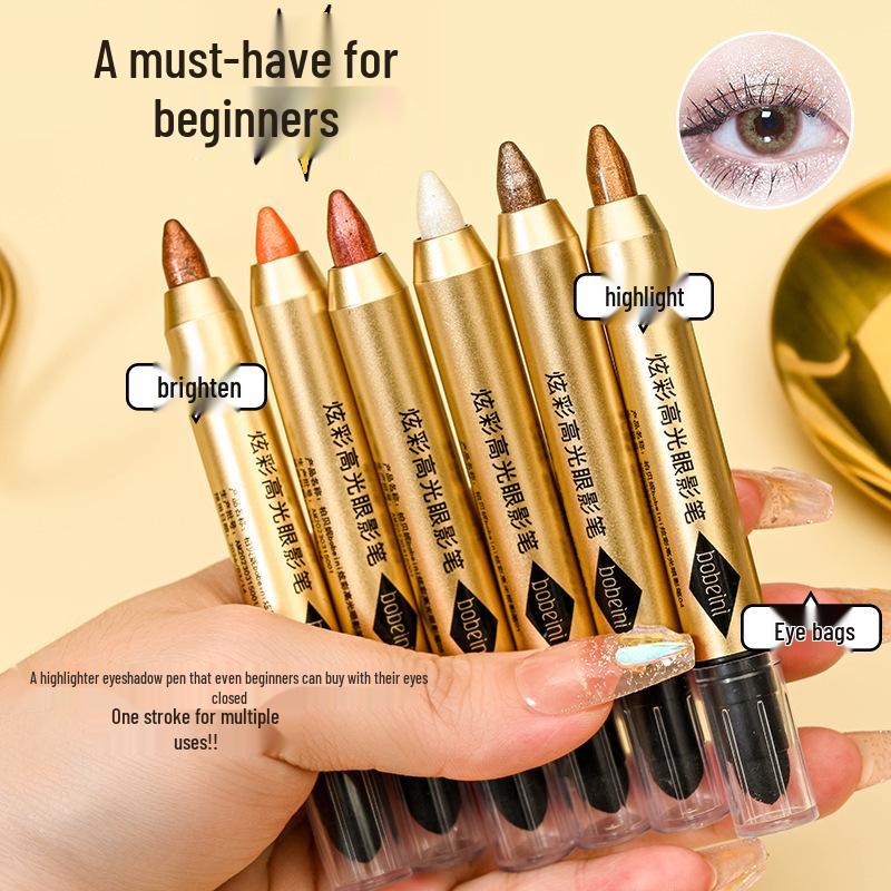 Brilliant Highlighting Eyeshadow Pencil: Pearlescent Double-Ended Stick for Contouring & Tear Trough Definition