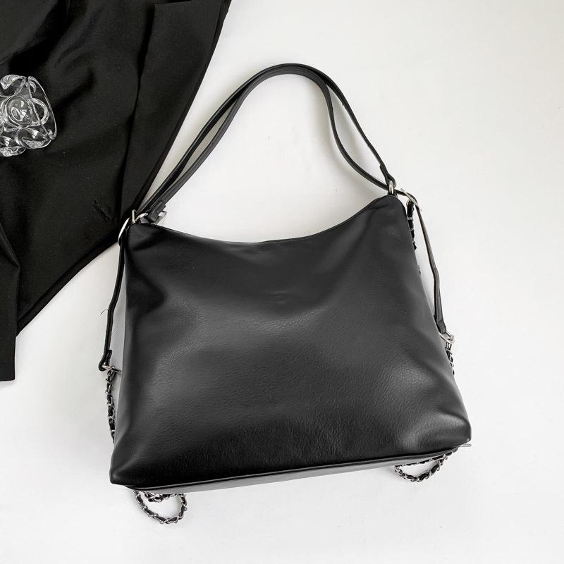 

Оригинальный нишевый трендовый бренд, большая вместимость, многоцелевой рюкзак-тоут для поездок на работу, персонализированная мягкая сумка через плечо в ленивом стиле чёрный