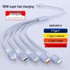 5-in-1 Multi-Kopf Ladekabel: 100W Schnellladung, 2/3m Länge, Ein zu Fünf Anschlüsse