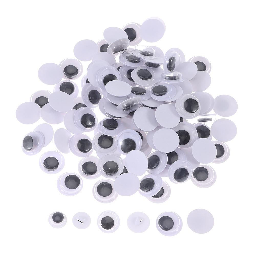 300Pcs Cute Googly Wiggle Eyes Googly Wiggle Eyes Sew on Assorted Sizes Sew on Buttons White Round Sewing