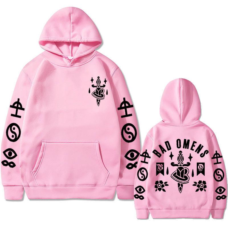 Awesome Bad Omens Band Tour American Music Double Sided Men's Hoodie Sweatshirt Men Womnen Design Pullover Fleece Hoodies