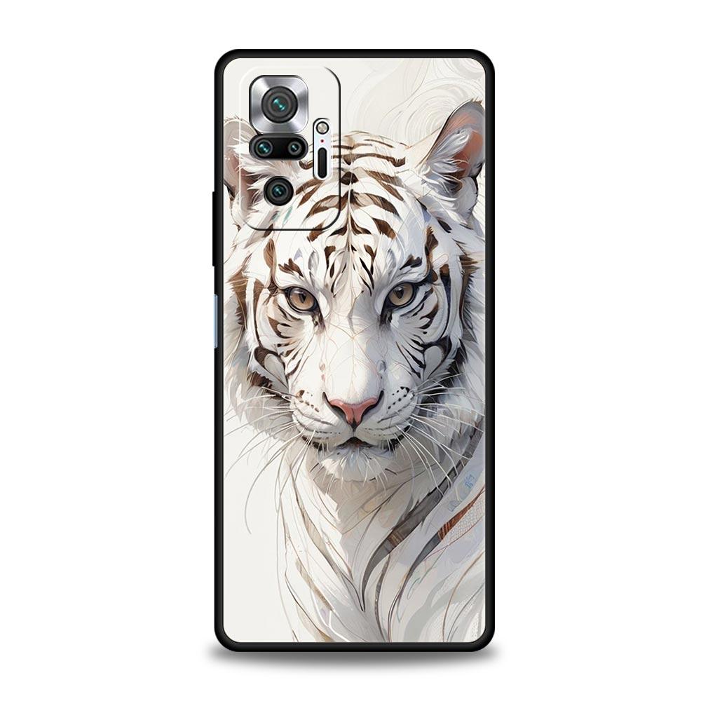 Phone Case For Xiaomi Redmi Note 14 13 12 5G 11 10 Pro Plus 4G 9S 9 14C 13C 12C 10C 9C 9A Soft TPU Cover Art animal tiger