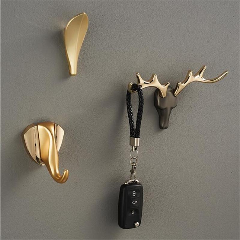 Tuqiu Robe Hooks Towel Hanger Hooks For Clothes Coat Hat Bag Hooks Wall Mount Brass Bathroom Accessories Door Towel Hook Holder