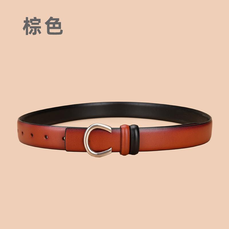 Vier Jahreszeiten Verfügbar Neuer Damenleder Gürtel Doppelseitig Verfügbar Kuhgürtel Damengürtel Handgefertigter Ledergürtel Hosengürtel