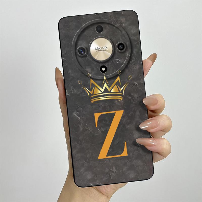 For Honor X9b Case Honor X9A Honor Magic 6 Lite Magic 5 Lite Phone Case Crown Letters Full Matte Anti Drop Soft Protective Cover