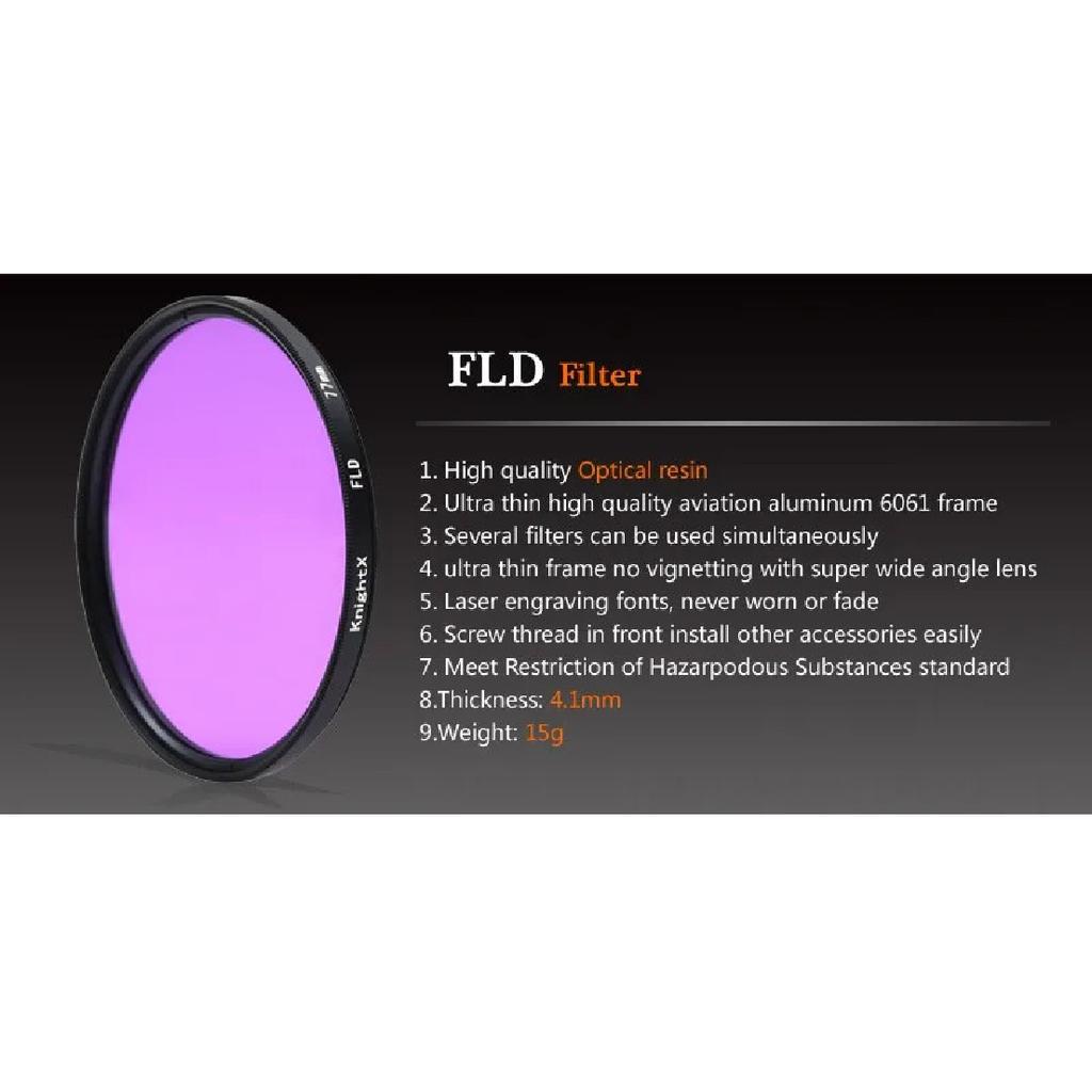 KnightX Lighting Daylight FLD Camera Lens Filter For Canon Nikon Sony Fujifilm D5100 400d 2000d 200d 49 52 55 58 62 67 72 77 Mm