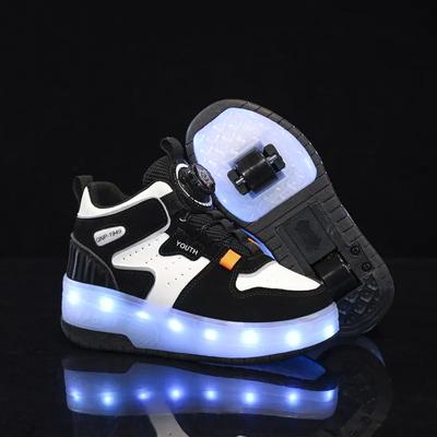 30-40 Primavera/Autunno Scarpe da Ginnastica Luminose per Bambini Scarpe che si Strofinano Scarpe Luminose per Ragazze Scarpe con Lampada Ricaricabile