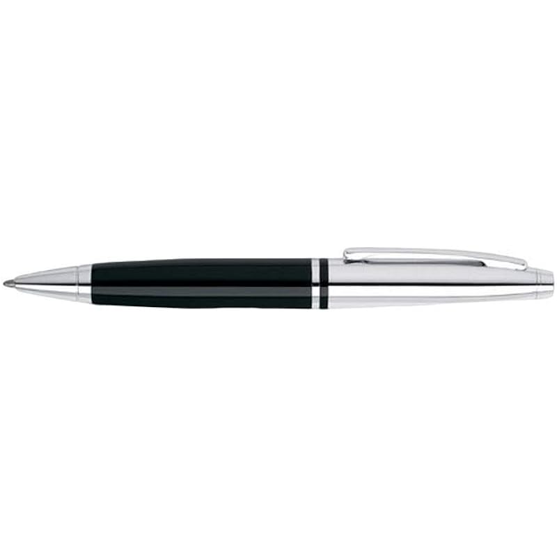Cross Calais Refillable Ballpoint Pen, Medium Ballpen, Includes Premium Gift Box - Chrome/Black