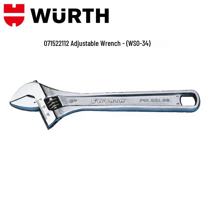 WURTH Adjustable Wrench 0-34mm Jaw