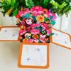 Fun Girlfriend 3D Pops-up Bouquet Thank You Cards Festical Party Decor Mothers Day Cards Gift Paper Flowers