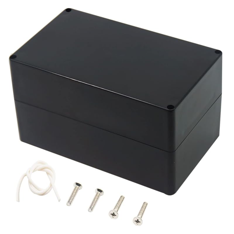 Junction Box, Zulkit Project Box IP65 Waterproof Outdoor Box ABS Plastic Electrical Boxes Electronic Enclosure Black 4.5 X 3.5 X 2.2 Inch(115 X 90 X