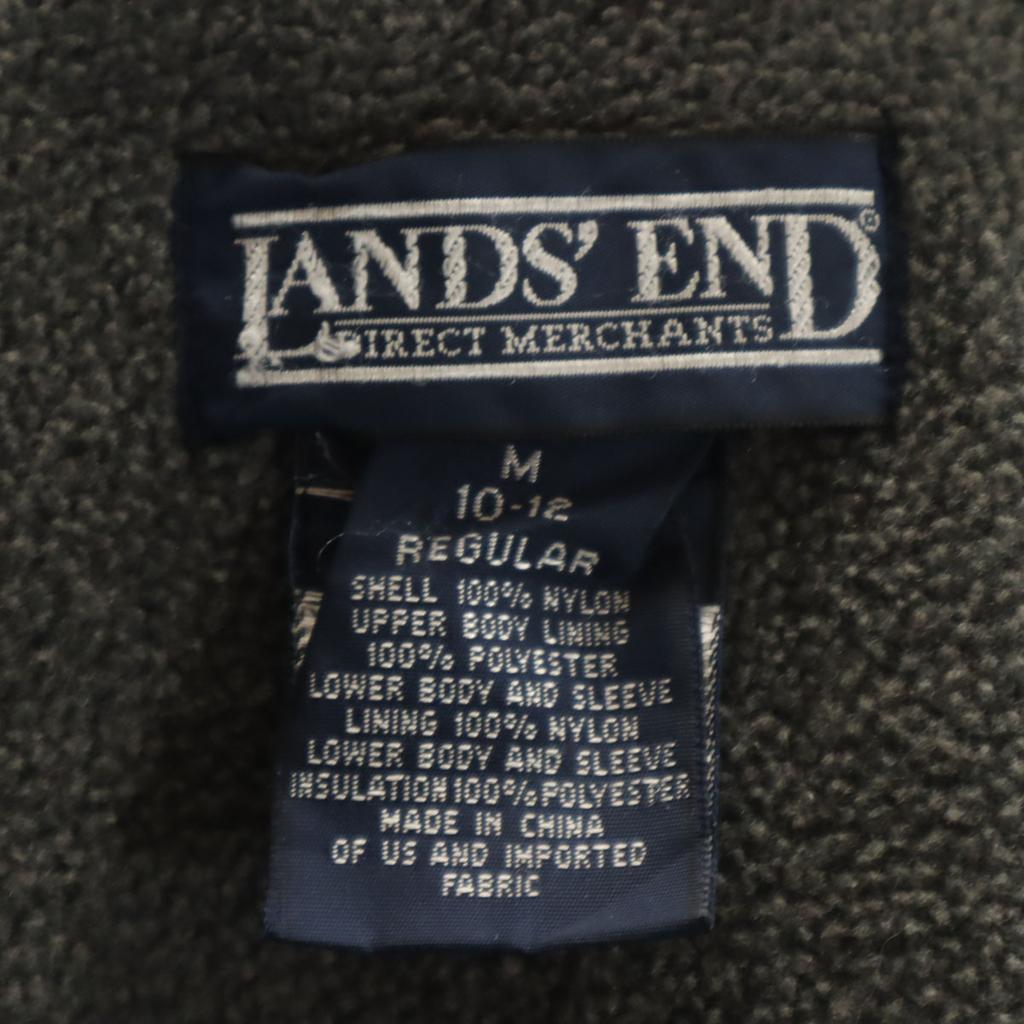 LANDS' END 90s Old Mountain Parka M Red Cotton Filling Women Used