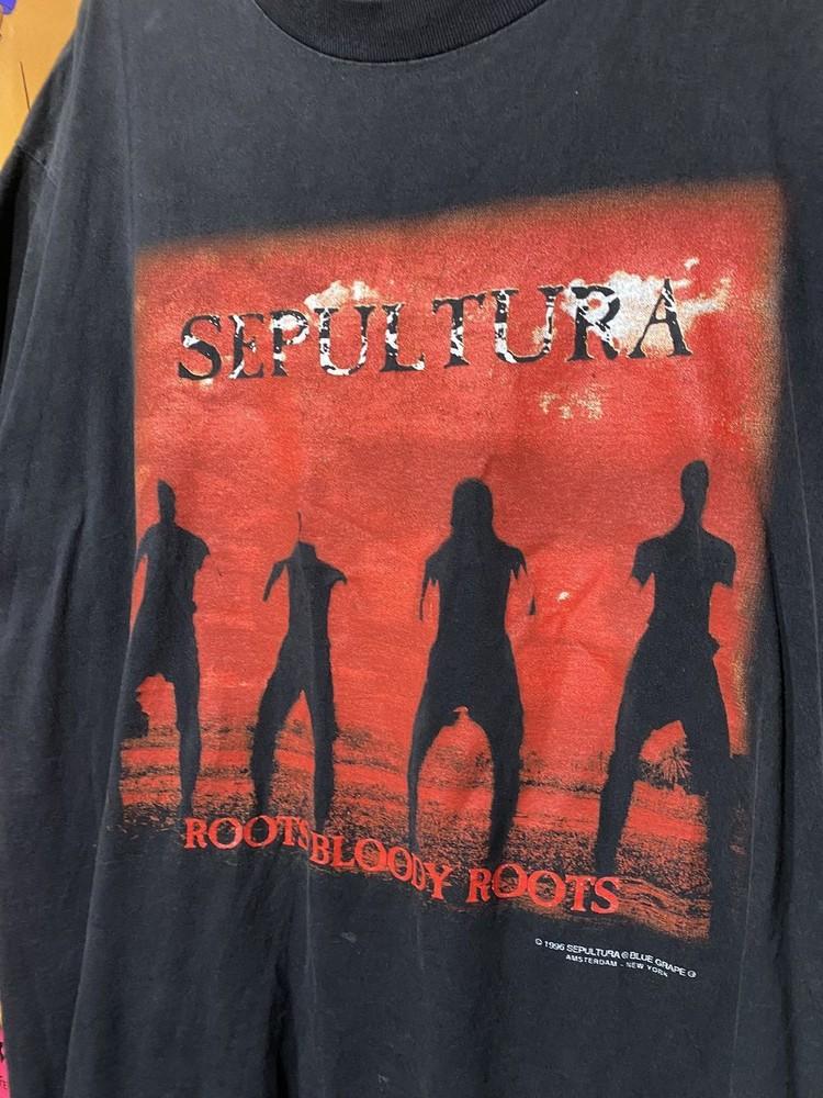 Винтажная футболка Sepultura Roots Bloody Roots Черная Унисекс S-5XL KH15771 Унисекс Футболка S