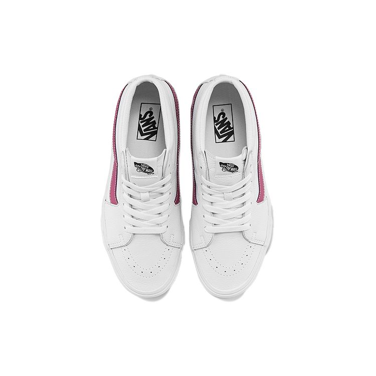 Vans Sk8 Casual Fashion Mid-Top Skate Shoes Unisex Sneakers White Red VN0A3WM3B84