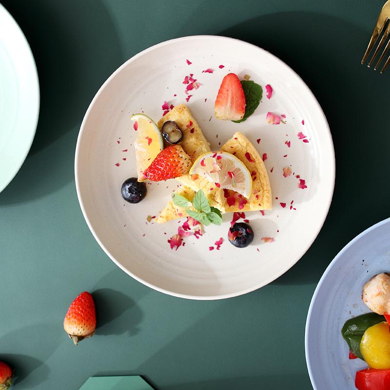 20cm Wheat Straw Round Plate - Durable Tableware for Home & Restaurant: Candy, Vegetable, Fruit, Dumplings.