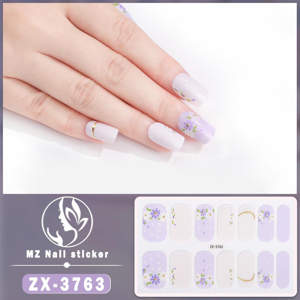 

Стереоскопическая 5D водостойкая пленка для гель-лака для ногтей, простой стиль, высококачественная пленка для дизайна ногтей, бумажная наклейка для ногтей ZX3763