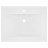 VidaXL Lavabo avec Trou de Robinet Vasque à Poser de Toilette Lave-mains de Salle de Bain Cuisine Maison Intérieur Blanc Mat 147020