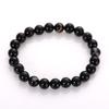 8mm Naturalny Czarny Agat Kamień Szlachetny Modna Bransoletka dla Kobiet Kamień Leczący Koraliki Bransoletki Pulsera Mujeres Biżuteria