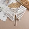Summer Bow Tie Shawl White Fake Collars for Women Removable Dress Detachable Collar Wrap Shawl  False Collar Decor