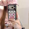 Round Edge Strawberry KT Cat iPhone 14/13 Pro Max Anti-Fall Case