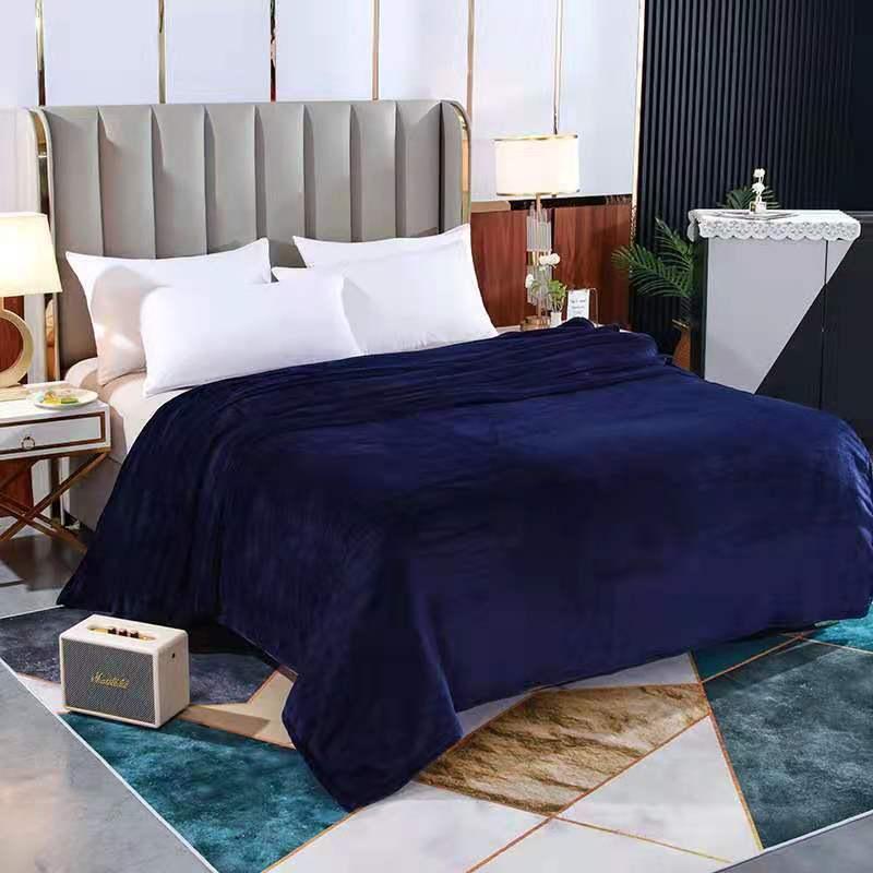 Solid Color Flannel Coral Fleece Blanket - Suitable for Air Conditioning, Naps, Gifts, Sofa Throws.
