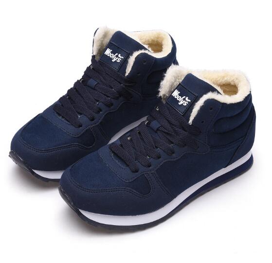 Pánské dámské teplé tenisky boty Sněhule Plyšové Super Teplé Semišové boty páry sportovní Obuv Outdoorový Milovník Zimní Tenisky H335