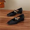 French square head single shoes elegant square head word sandals  summer temperament fashionable hollow breathable