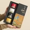 Palace Museum Ceramic Tea Set: Distant Mountains Host Cups & Thousand Miles of Rivers Gift Box